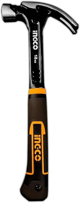 Martelo Unha Ingco Magnético Com Imã em Aço Forjado 32mm Cabo Emborrachado para Pregos Construção Reparos - Original