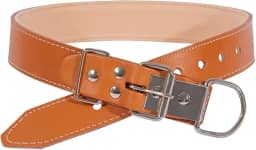 Coleira Em Couro Para Cão Porte Grande Luxo Caramelo Premium N.9 e N.10 (10, Caramelo)