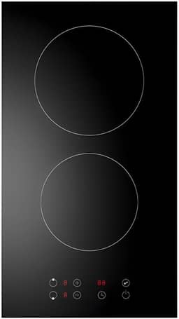Cooktop Elétrico 2 Bocas 30cm Preto Vidro Temperado Controle Touch 220-240V