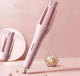 Modelador Giratório de Cachos Automático Ondulação Ferro Premium Alta Perfomance (Rosa)