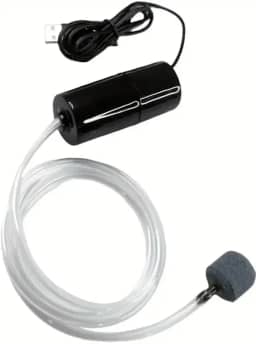 Bomba de Ar, Aquário USB Portátil com Filtro - Oxigenador Silencioso para Aquários de Peixes, Tanque Doméstico e Pesca ao Ar Livre