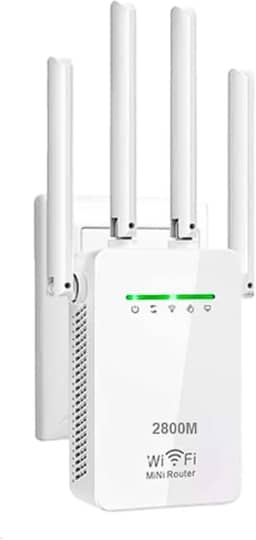 Amplificador Wi-Fi 4 Antenas 300Mpbs Repetidor de Sinal Wifi Wireless Fácil Configuração WPS