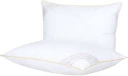 Kit Travesseiro 50x70cm Buddemeyer Toque de Pluma Algodão Branco 2 peças