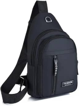 Bolsa Tiracolo Masculina Pochete Transversal Bag Ombro sholder bag (Preto)