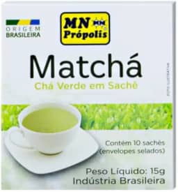 Chá Verde Moído Matchá com 10 Sachês MN Food 15g