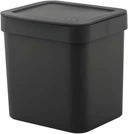 Ou Lixeira de Bancada 4,7L Preto Linha Trium