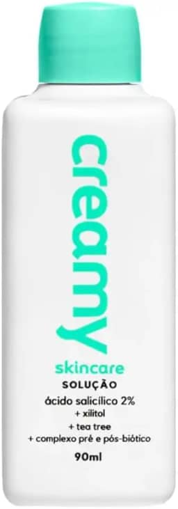 Creamy Ácido Salicílico 90ml | Tônico Facial Esfoliante Antiacne e Antioleosidade | Reduz Cravos e Espinhas | Reduz Poros Dilatados | Ameniza Linhas Finas | Peles Mistas, Oleosas e Acneicas | Uso Diurno e Noturno