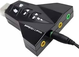 Placa De Som Usb 7.1 Canais Externa Adaptador Audio Fone e Microfone Notebook Computador Pc Premium Marca LBL DISTRIBUIDORA