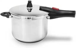 Brinox - Panela de Pressão Inox Ultra com Fundo Triplo 6L Ø22cm - 4 Dispositivos de Segurança