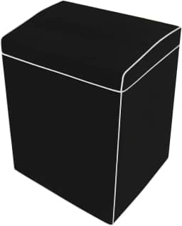 Capa para Máquina de Lavar Impermeável Sem Zíper Todos Tamanhos e Marcas Electrolux Brastemp Consul Colormaq (PRETO, M)