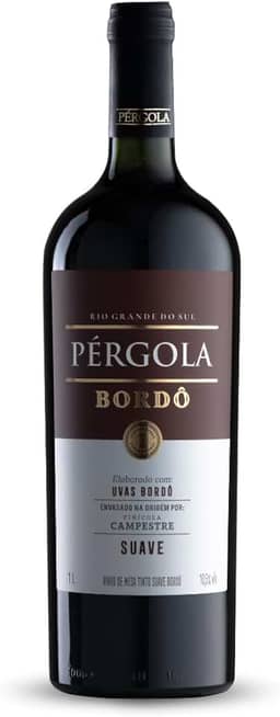 VINHO TINTO SUAVE BORDO PERGOLA 1 LT