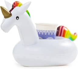 Bóia Inflável De Piscina Porta Copo Lata - Unicórnio