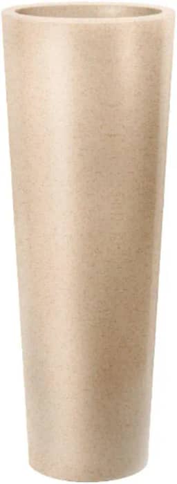 Vaso Redondo Coluna 70cm Areia Decoração Vaso Grande de Polietileno de Chão P/Casa Sala Jardim e Consultório Minimalista Elegante