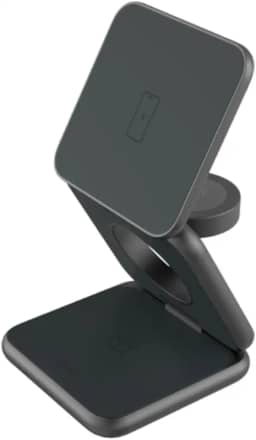 Carregador por Indução 3 em 1 Ovvi Dobrável para Apple Grafite