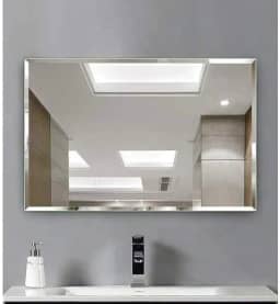 Cebrace Espelho Decorativo Retangular 70x50cm, Bisotê de 20mm, Vidro de 4mm, Montagem na Parede, Ideal para Sala, Banheiro, Quarto ou Cozinha