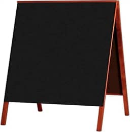 Cavalete de Calçada, Souza & Cia, 2120, Quadro Negro com Moldura Mogno