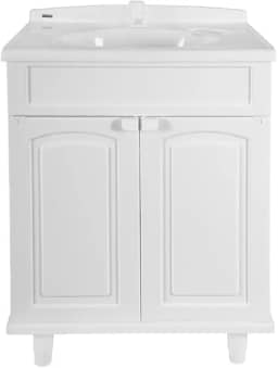 Gabinete para Banheiro em Plástico com Lavatório Clássica Astra sem Torneira Branco