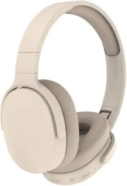 Fone de Ouvido Sem Fio Headphone Bluetooth Fone Corrida Academia Com Cancelamento de Ruído On-ear Dobrável (Off White)