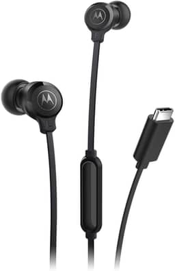 Motorola, Earbuds 3C-S, Conexão USB-C, Fone de Ouvido com Microfone, Preto