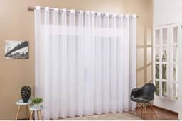 Cortina Roma Para Sala e Quarto 4,00 x 2,50 Admirare Cor:Branca