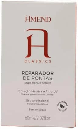 Reparador De Pontas Amend Classics, 60ml, Ação Disciplinante, Controla A Umidade E Reduz O Frizz, Realça O Brilho E Protege Contra Agressões Externas