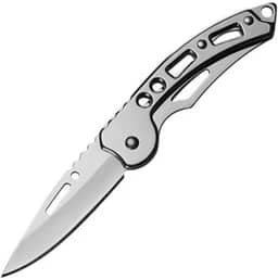 Canivete Dobrável em Aço Inox Afiado Corte Preciso Inox com Clip de Bolso Chaveiro Faca Tatica Trilha Acampamento