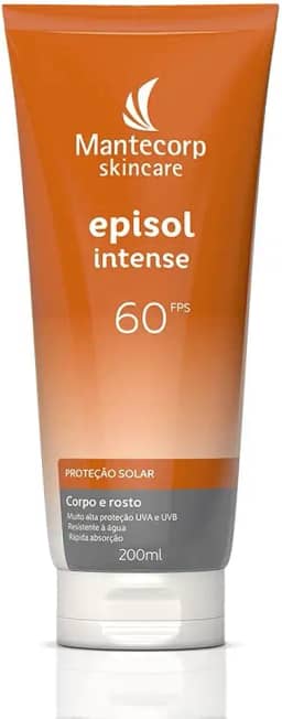Protetor Solar Corporal e Facial Episol Intense Fps 60-200ml - Proteção UV e Textura Hidratante - Ideal para Uso Diário em Todos os Tipos de Pele - Mantecorp