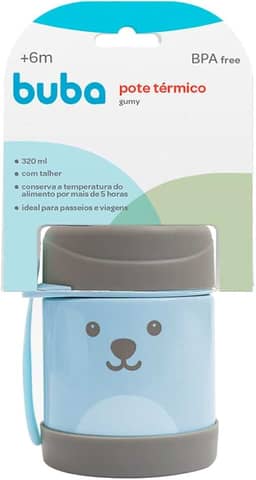 Buba Pote Termico C/Colher - Gumy Azul Azul