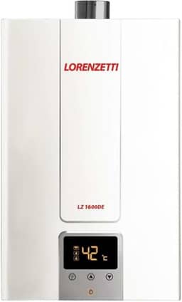 Aquecedor de Água a Gás Lz 1600DE GLP 15, 0 L/Min, Lorenzetti, Branco