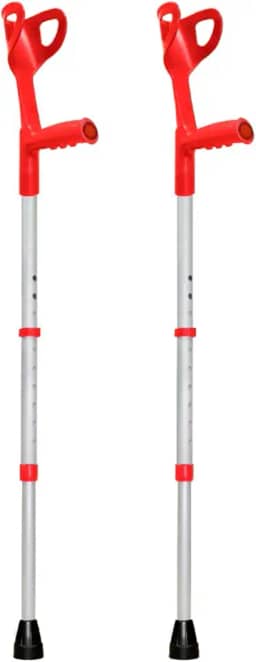 Muleta Canadense Ortopédica De Alumínio Regulável Idoso 120kg Par Take Care (REGULÁVEL, VERMELHO) 2.0 unidade