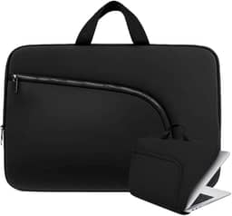 Capa Notebook 15.6 Polegadas Impermeável com Alça e Bolso Leve Reforçada Ideal para Viagem Trabalho e Faculdade Neoprene Premium