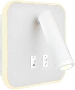 Arandela Parede Cabeceira Led Direcionável Interruptor Branco Bet51