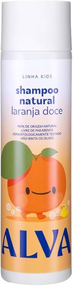 Alva Shampoo Infantil - Laranja Doce e Baunilha Vegano 250 ml