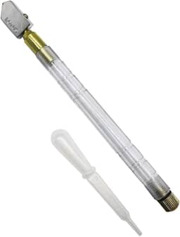 Cortador Corta Vidro Com Reservatório Ponta Tungstênio 175Mm