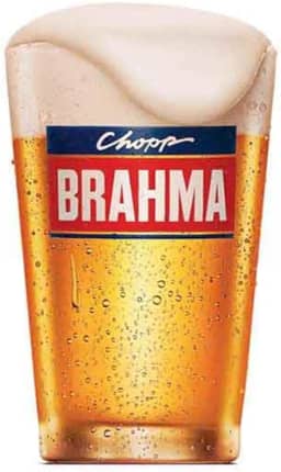 Ruvolo,Copo de Vidro Brahma para Cerveja e Chopp, 350ml