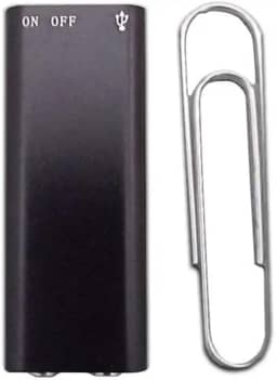 Minigravador de voz hotsell999 Worlds com 90 horas de armazenamento | Gravação de voz com um toque | Gravador de áudio digital de memória flash interna de 8 GB | Recarga rápida de 2 horas