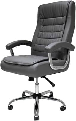 Cadeira De Escritório Presidente Com Regulagem Altura Ergonômica Confortável Monique Big Executiva Com 42 Molas Ensacadas Giratória Cinza