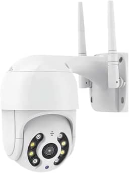 Câmera De Segurança Branca Para Parte Externa Da Casa Com Wi-Fi E Rotação De 320º Horizontal e 110° Vertical Visão Noturna E Sensor De Movimento