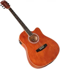 Violão Eletro-Acústico Waldman Tampo Sólido DCEX-1141 Natural Aço Com Bag