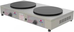 Chapa para Crepe Francês PRKF-202E Style - 2 Chapas Redondas Elétrica Potência 1200W x 2 Inox Escovado – Progás 220V