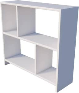 Estante Decorativa com 5 Nichos, Madeira MDP, Branca