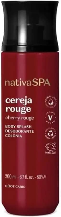 Body Splash Desodorante Colônia Nativa Spa Cereja Rouge 200ml