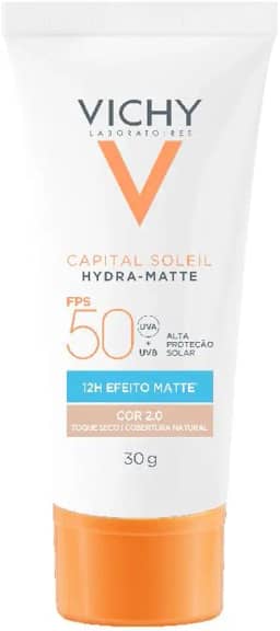 Vichy V Capital Soileil Hydra-Matte FPS50 - Protetor Solar Facial com Cor 30g