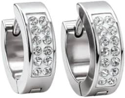 Brinco Argola Neymar Prata 925 Cravejado Masculino