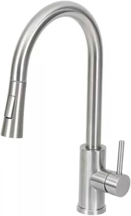 Torneira inox Monocomando Extensível Gourmet C/ducha Flexível