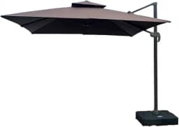 Ombrelone Guarda Sol Java Aluminio Marrom Café 2,5 x 2,5 C/Base 100L