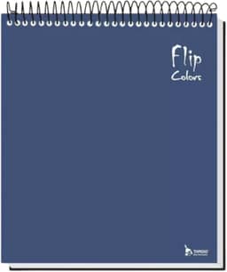 Caderno Flip Azul Marinho Capa Dura 10 matéria 160 Folhas