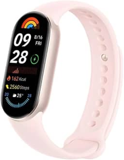 Relógio Mi Band 9 smart-band 9 (GLOBAL) Pulseira Inteligente, Tela AMOLED 1,62, Relógio inteligente, Fitness, Pulseira Impermeável, Suporte Para NFC, 150 Modos Esportivos (ROSA) (ROSÊ)