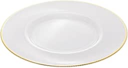 WOLFF - Sousplat com Fio de Ouro Thin Edge 33cm Cristal Ecológico