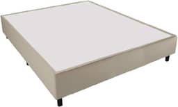 Cama Box Base Casal Queen 1,58m Bege Suede